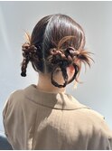 三つ編み×カチモリヘア