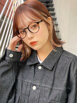 ディッセンバー 渋谷(December)&nbsp;ボブ/結べるボブ/オレンジ/インナーカラー/イヤリングカラー