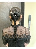 艶々タイトカチモリアップヘア/結婚式/お呼ばれヘア