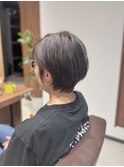耳かけショート/ラベンダーグレー/大人女性【銀座/築地/新富町】