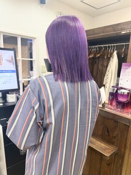 ジャストビューティー リアリー(just beauty Really) 顔周りレイヤー×ラベンダーカラー