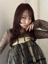 エス 大阪梅田店(es) ざくざくレイヤー チェリーブラウンカラー