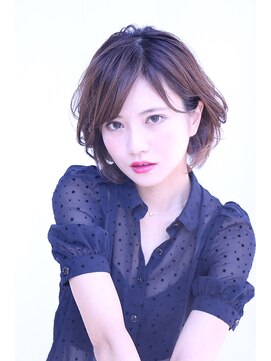 ヘアサロンエム 渋谷店(HAIR SALON M) 外ハネボブ　アッシュブラウン　ネオウルフ　デザインカラー