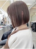 ココアベージュボブルフ×髪質改善[銀座]