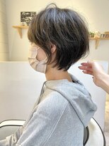リーフ 王寺店(LEAF≠)&nbsp;大人可愛いショートヘア/オリーブカラー　20代30代40代
