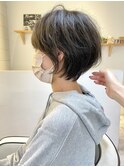 大人可愛いショートヘア/オリーブカラー 20代30代40代