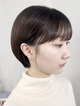 フォト イケブクロ(foto IKEBUKURO) ★くびレイヤーエモージュイルミナカラー丸みショートボブ前髪