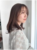 フェミニンロング ミディアム 似合わせカット ツヤカラー
