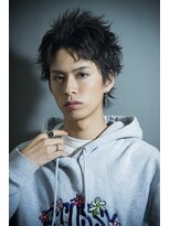 アジールヘア 池袋東口店(agir hair) メンズスパイキーショートダークアッシュ池袋池袋東口