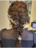 編みおろしヘアアレンジ