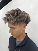 men'sショート×シルバーベージュカラー♪
