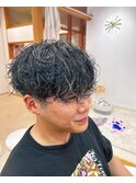波巻きパーマ