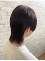 ヘアダイニング ボア(hair dining BoA's)&nbsp;マッシュウルフカット×ダークカシスカラー