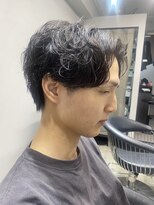 メンズ/men's/無造作パーマ/センターパート