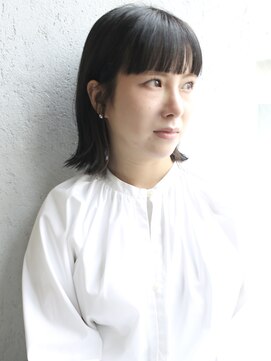 バース(BIRTH) 天神【BIRTH】ぱっつん前髪外ハネワンレンボブ×黒髪　3