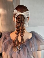 【ダブルポニーテール】結婚式/二次会/同窓会/銀座/有楽町/ヘア