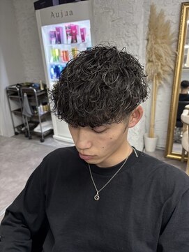メンズカット リア(Men’s cut riah) 波巻きスパイラルパーマメンズマッシュパーマツイストパーマ