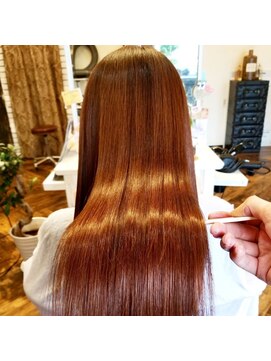 ベレッタ 楠葉店(veretta.) ピンクブラウン/縮毛矯正/透明感カラー/サラツヤストレート/小顔