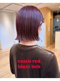 【CRAFT渡邉】イルミナカシスレッド　/ 外ハネミニボブ
