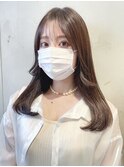 【田中杏実】韓国ヘア/薄めバング小顔顔周りレイヤー