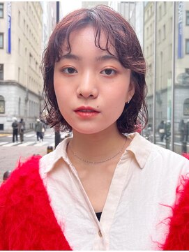 ガーデンヨコハマ(GARDEN YOKOHAMA) デジタルパーマ/チェリーブラウン/丸型/卵型/簡単スタイリング