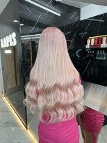 ラピス 渋谷本店(Lapis) ホワイトピンクカラー/シールエクステ/髪質改善/韓国風