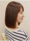 内巻きストレートボブ