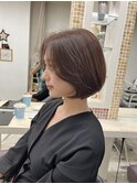 レイヤーボブ×こっくりブラウン