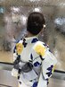 浴衣の着付けと浴衣に似合う簡単なプチアップ￥6600当日予約はお電話ください