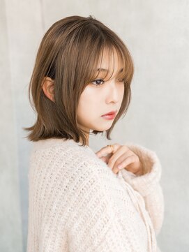 エスドットブルーム 梅田店(S.BROOM) 透明感ベージュ/くびれボブ