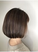 ワンカール ハイライト 艶ボブ