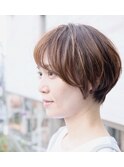 40代の大人のフェミニンショートボブ/自由が丘の美容室ワタイ