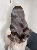 マロンベージュ×韓国風ヨシンモリサイドバング