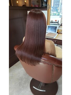 アドラーブル 女池店(adorable) 【オレンジベージュ】【ストレートロング】【ツヤ髪】