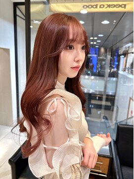 ピークアブー ワン(PEEK-A-BOO ONE) ブリーチ無しピンクブラウンカラー