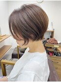 バレイヤージュ髪質改善レイヤー透明感白髪染めグレージュ中野