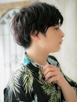 メンズヘア ビーセカンド 草加店(MENS HAIR B-2) 自然体重視！黒髪ゆるふわ巻きクラウドマッシュV草加