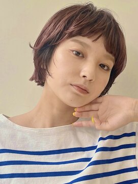 ガーデン 銀座(GARDEN) ミニボブ/顔まわりレイヤー/レイヤーボブ/ピンクブラウン/暖色