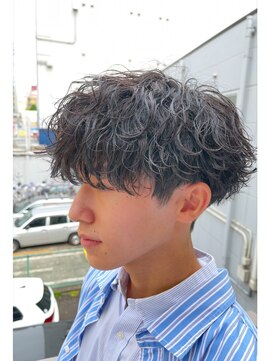 ビカムメンズヘアー 栄店(become men's hair) 波巻きスパイラルパーマ×大人の刈り上げメンズマッシュ