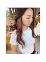 シエル ヘアーズ ボウ グループ(Ciel hairs beau gloup) 王道インナーブリーチカラーピンクベージュ×シアーベージュ