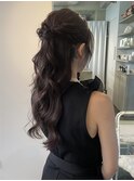 ツイストハーフアップ ヘアセット