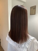 ビューティーラボ 関学前店(Beauty Labo)&nbsp;ピンクブラウン×ぱっつんライン前下がり