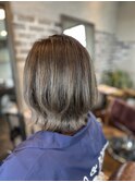 外国人風グレージュカラー　×  大人くびれボブ