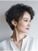 クラゲヘアー/小顔/ココアベージュ/オリーブグレー/川西