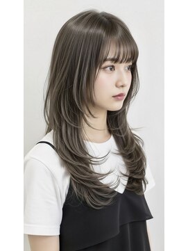 大人可愛い20代30代40代小顔シャギーレイヤー