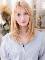 カバーヘア ブリス 川口(COVER HAIR bliss)&nbsp;韓国風バタフライレイヤー全頭ブリーチオンカラーb川口10代20代