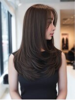 ダル 渋谷/表参道(DAL.)&nbsp;顔周りカットハッシュカットロングレイヤーダークブラウン