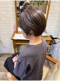 白髪ぼかし×ショート