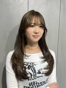 ロンドクロエ 横浜(Lond Chloe) ラテグレージュ顔周りレイヤーボブ韓国巻き結べるレイヤーカット