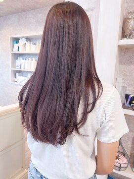 キャアリー(Caary) 福山市美容室Caary髪質改善ストレート秋カラーピンクカラー